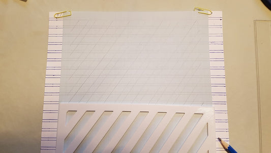 DinA5 Lineal 55Grad Schablone