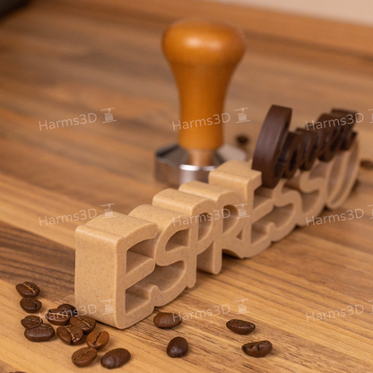 Deko Schriftzug „Espresso Lover“ für die Kaffeeecke