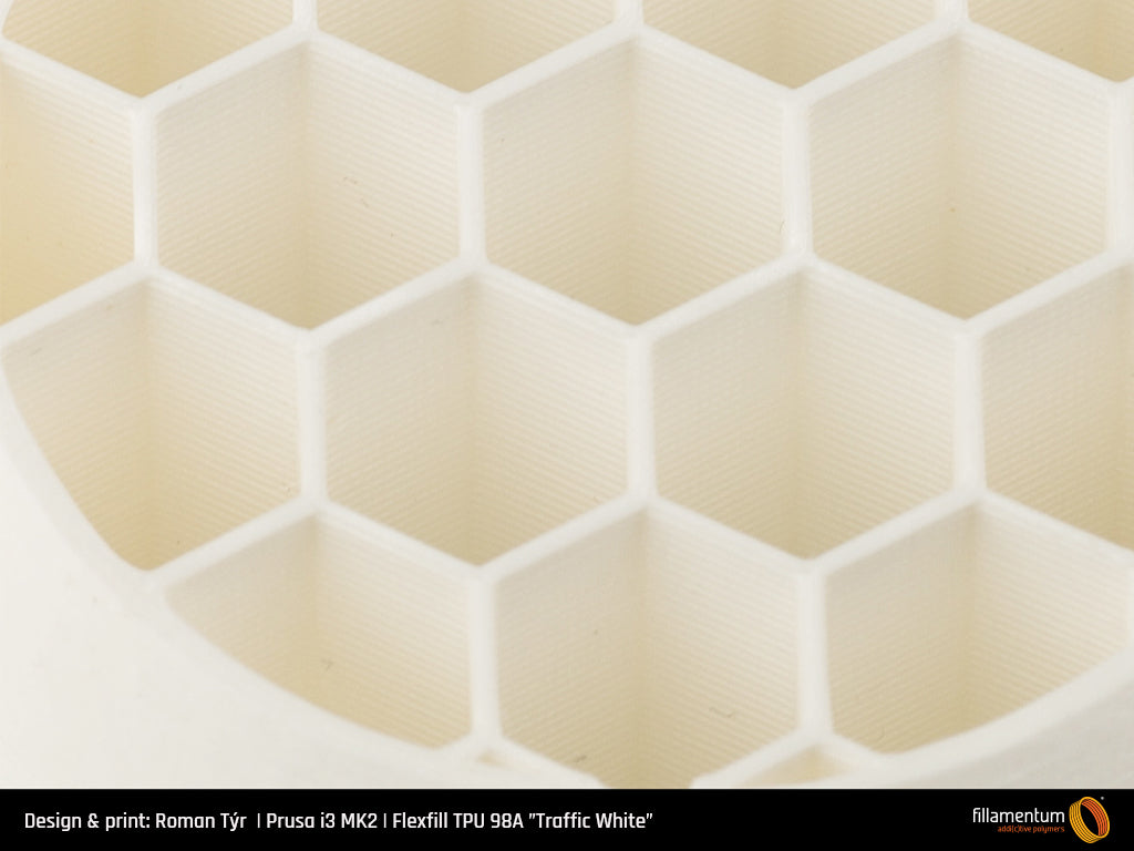 Fillamentum - TPU-98A - Flexfill Traffic White - 500g