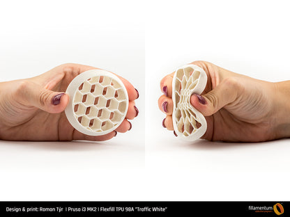 Fillamentum - TPU-98A - Flexfill Traffic White - 500g